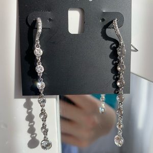 Sparkling silver earrings